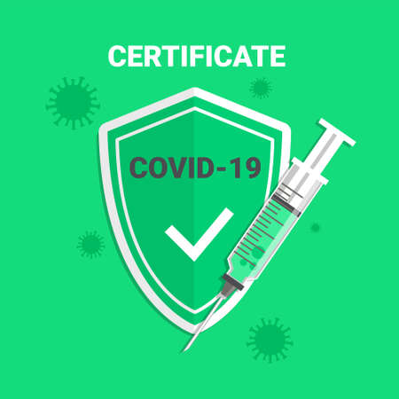 Certificate of vaccination.のイラスト素材