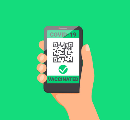 QR code about vaccination.のイラスト素材