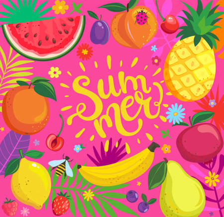 Bright summer banner for 2022.のイラスト素材