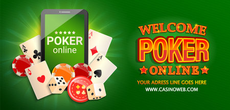 Welcome banner to online poker.のイラスト素材