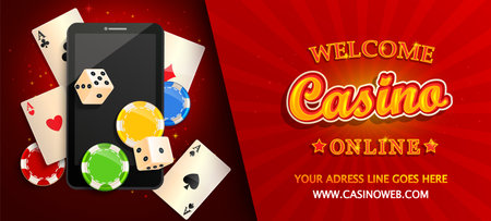 Welcome banner to online casino.のイラスト素材
