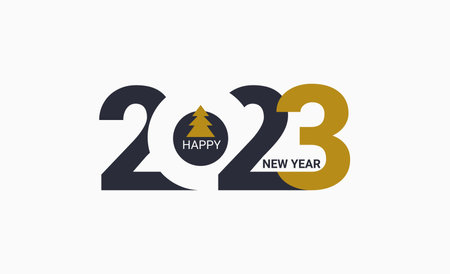 2023 new year banner with numbers.