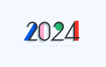 Banner new year 2024, happy holiday flyer.