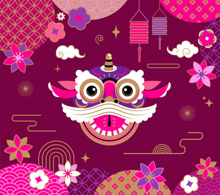 Happy Chinese New Year 2024 banner.のイラスト素材