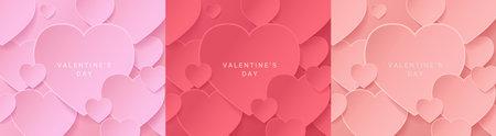 Set backgrounds for Valentines day.のイラスト素材