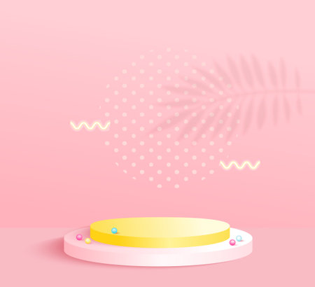 Round podium for sweet or cosmetic promoのイラスト素材
