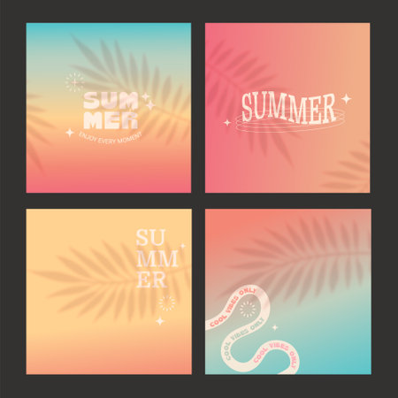 Set of hot summer posters.