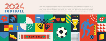 Euro Football 2024 card.のイラスト素材