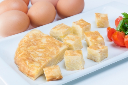 Spanish typical food  Spanish omeletteの写真素材