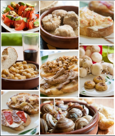 mixed of food from a restaurantの写真素材