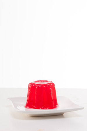red gelatin in white の写真素材
