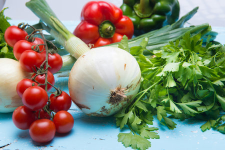vegetable still life for a healthy vegan mealの写真素材