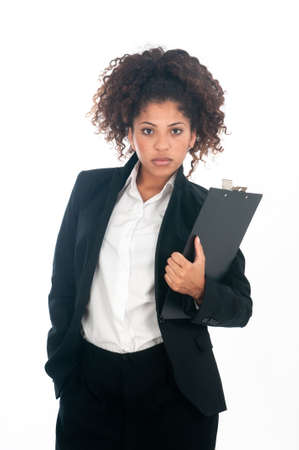 young african american businesswoman in her jacket suitの写真素材