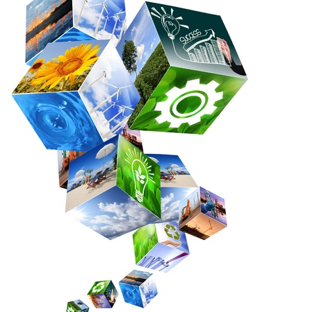 Abstract industrial cubes  designs