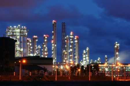 Glow light of petrochemical industryの写真素材