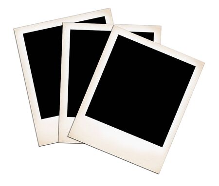 Old Photo Frames isolated on whiteの写真素材