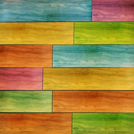 Colorful wood wall texture illustrationの写真素材