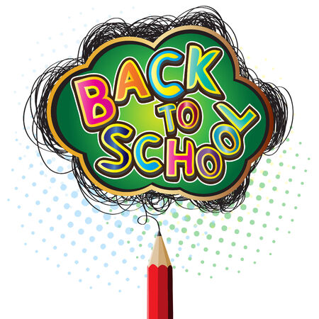 Alphabet Back to School design icons with pencil drawingのイラスト素材