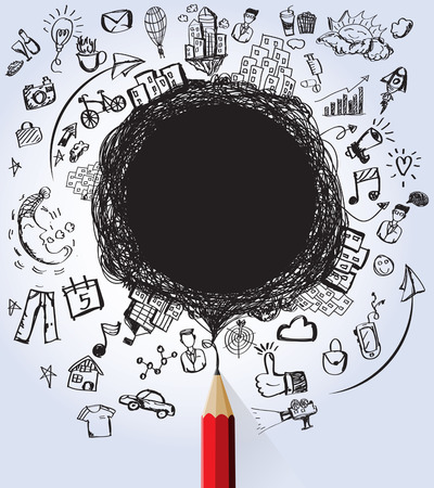 Business and Education designs concept with blank for text createvectorのイラスト素材