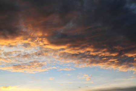 abstract beautiful bright red and yellow sun twilight, cloud view  landscape natural outdoor background.の写真素材