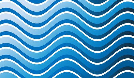 Blue wave pattern background vectorのイラスト素材