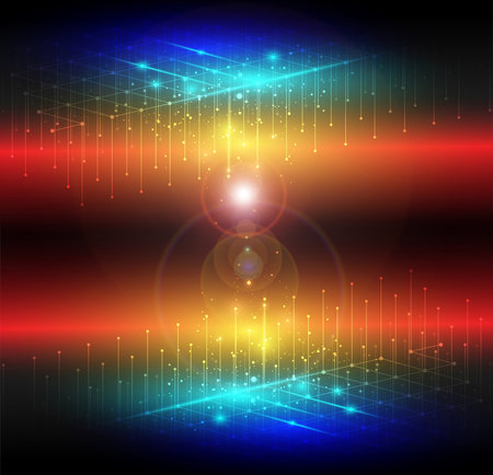 Abstract data technology connection background.future world light Digital world background conceptの写真素材