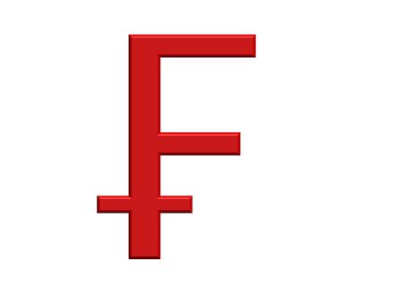 French Franc Signの写真素材