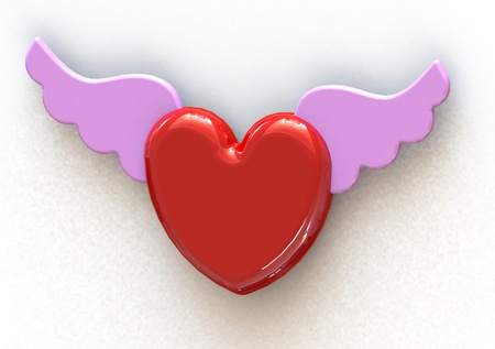 Angel Wing Heartの写真素材