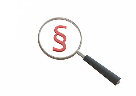 Magnifying glass with chapter signの写真素材