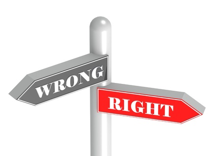 Right and wrong の写真素材