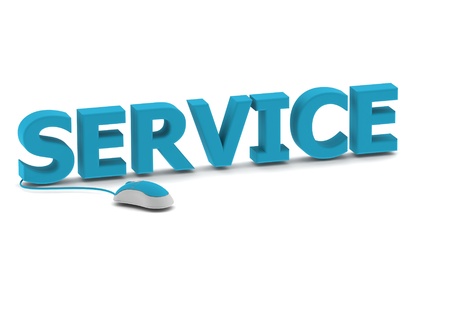 Service and computer mouseの写真素材