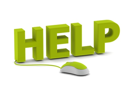 Help 3D Text with Computer Mouseの写真素材