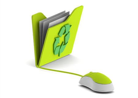 Recycle folder and computer mouse