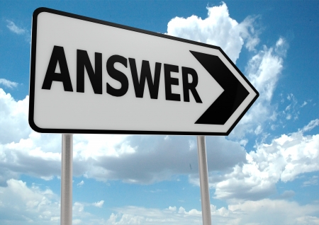 Answers Road Signの写真素材