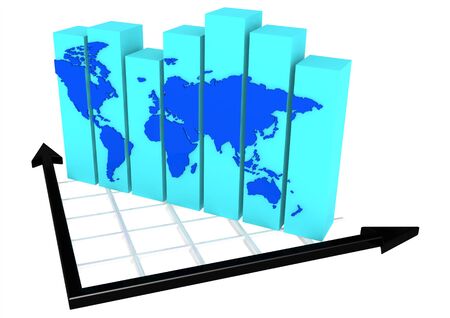 Global business graphの写真素材