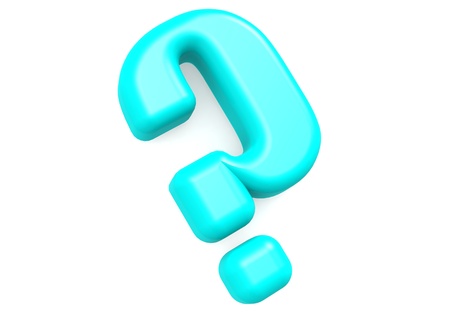 Blue question mark の写真素材