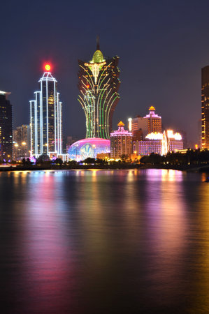 Macau at nightのeditorial素材