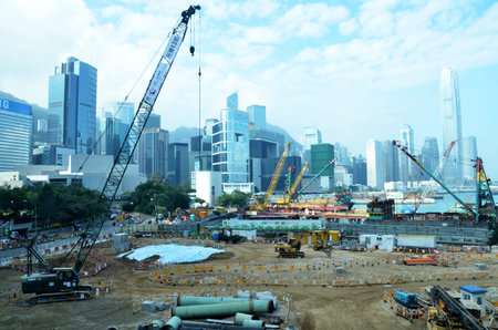 Construction site in Hong Kong