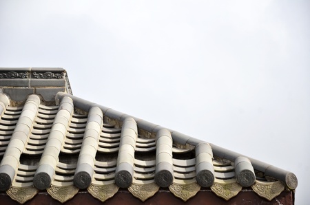 Roof of Chinese templeの写真素材
