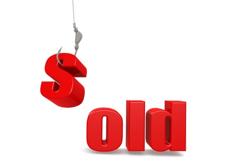 Sold with hookの写真素材