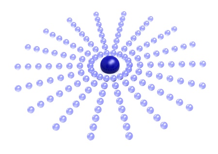 Blue glass sphereの写真素材