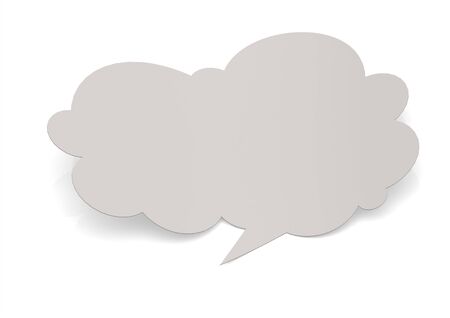 Paper with speech bubble shapeの写真素材