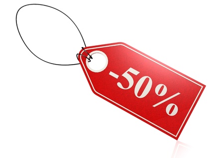 50 percent discountの写真素材
