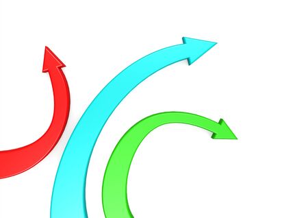 Arrow with different directionの写真素材