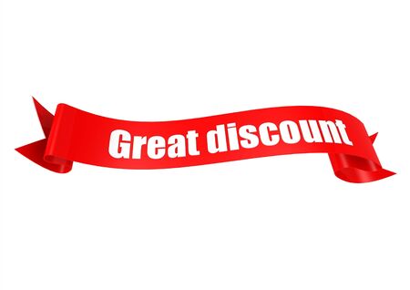 Great discount ribbonの写真素材
