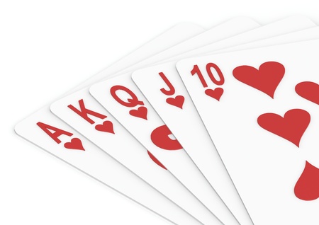 Royal flush heartの写真素材