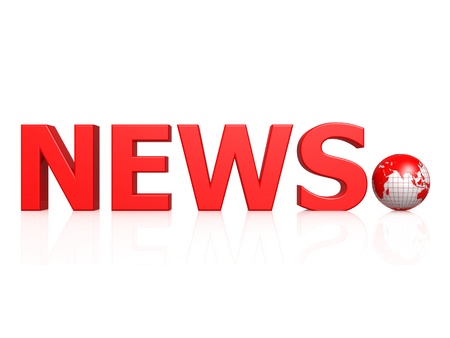 News with globeの写真素材