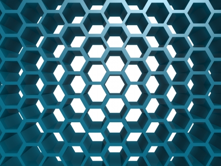 Blue hexagon pattern