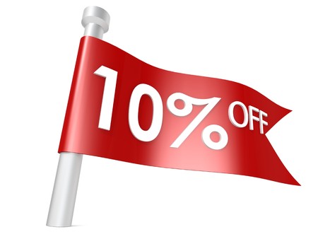 Off 10 percentの写真素材