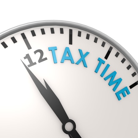 Tax time clockの写真素材